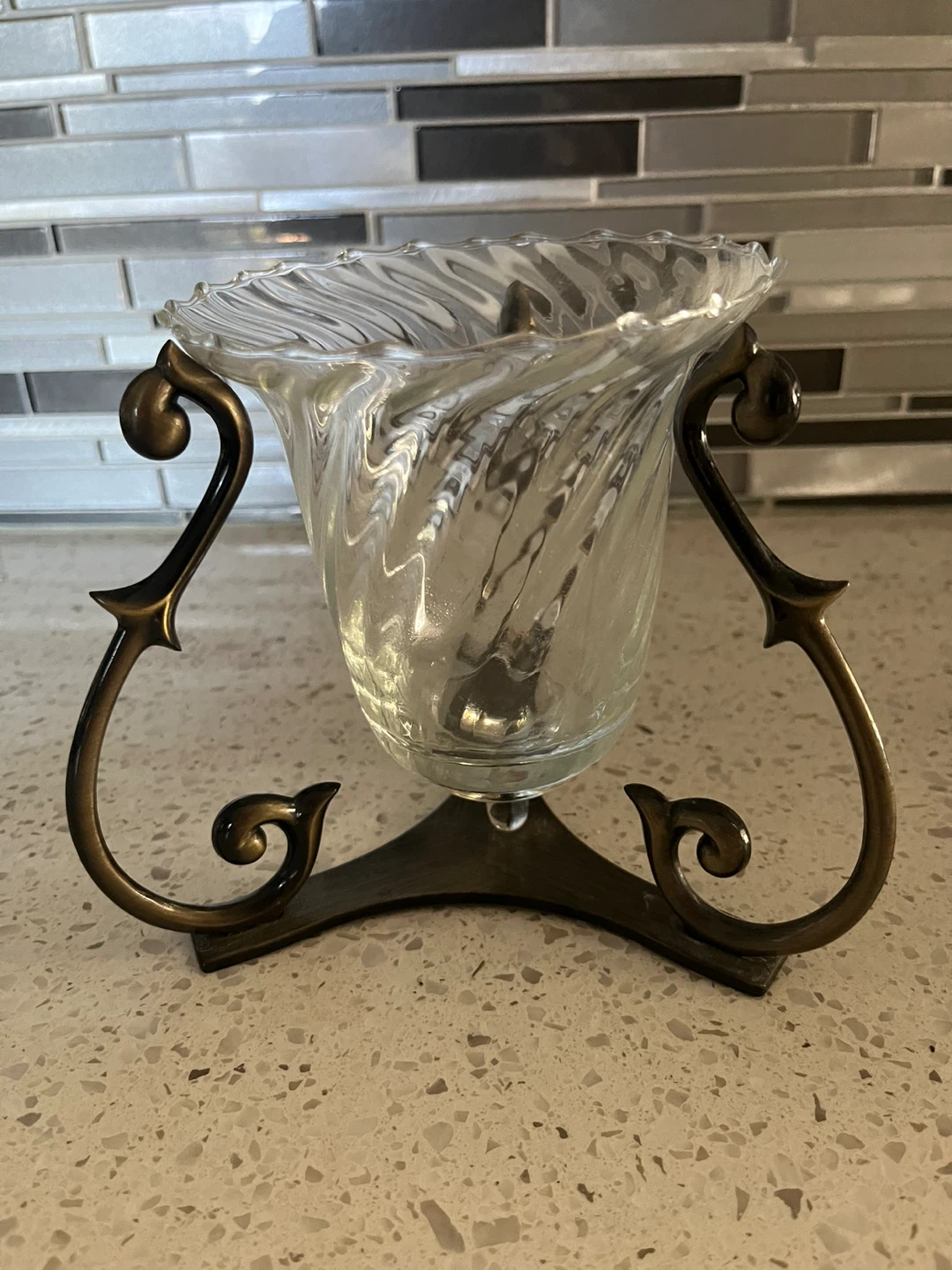Partylite Glass Hurricane Candle Holder
