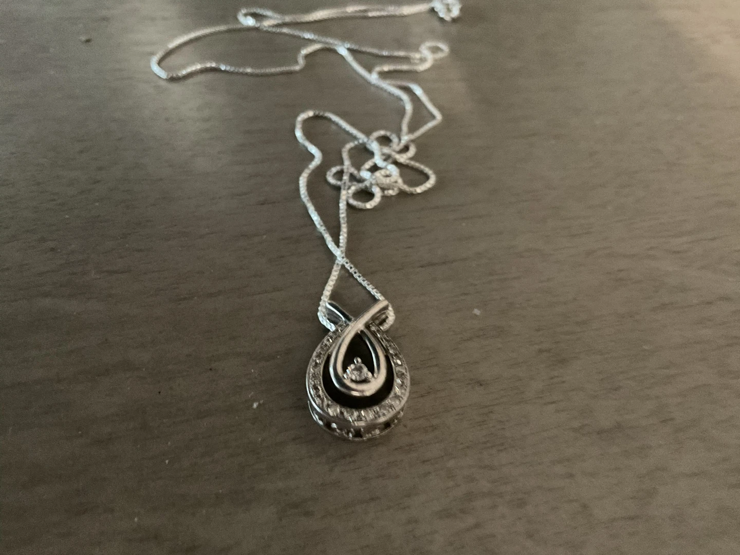 Sterling Silver Diamond Pendant Necklace
