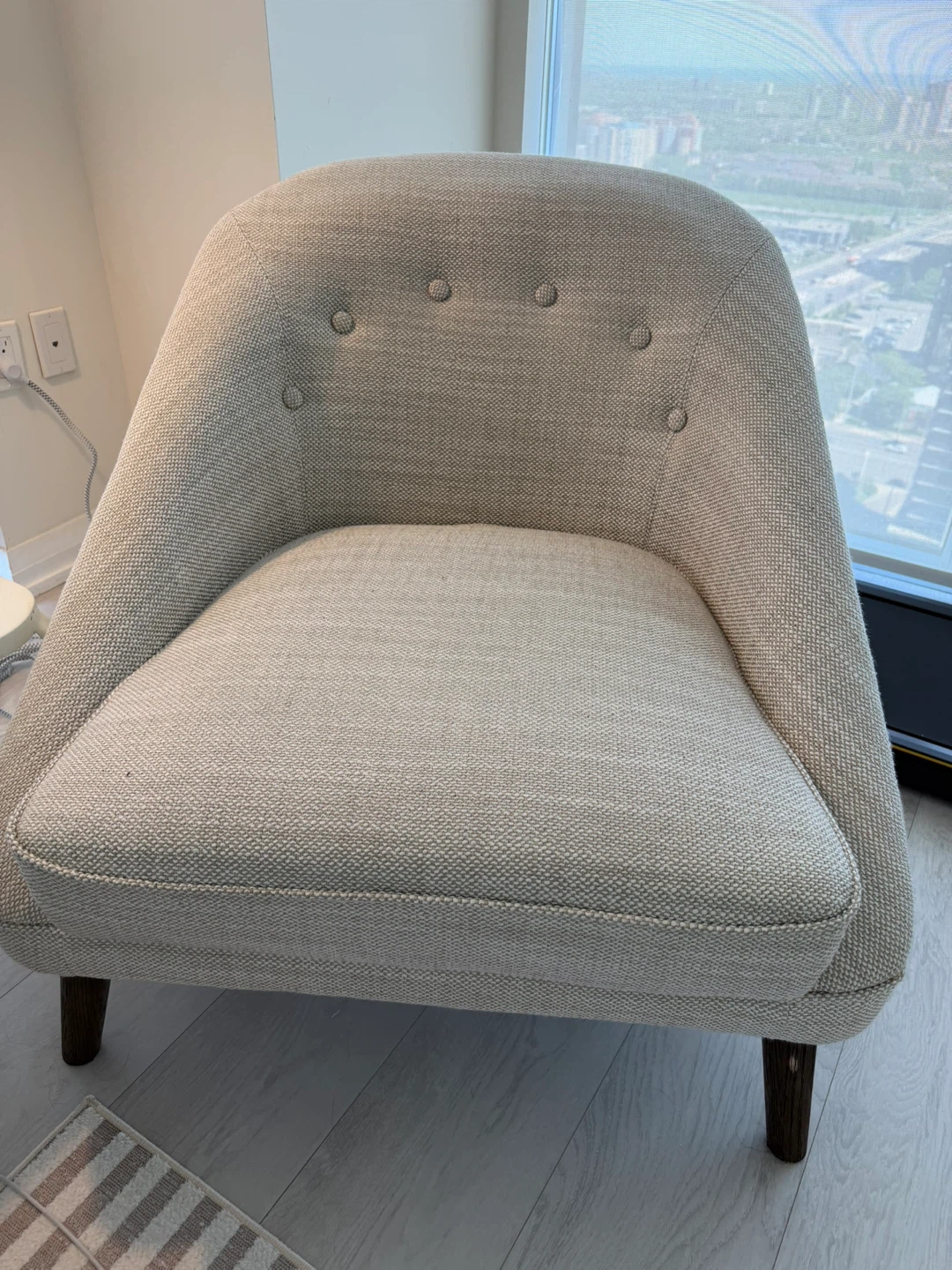 Cream Bouclé Accent Sofa Chair (2 available) - photo 2