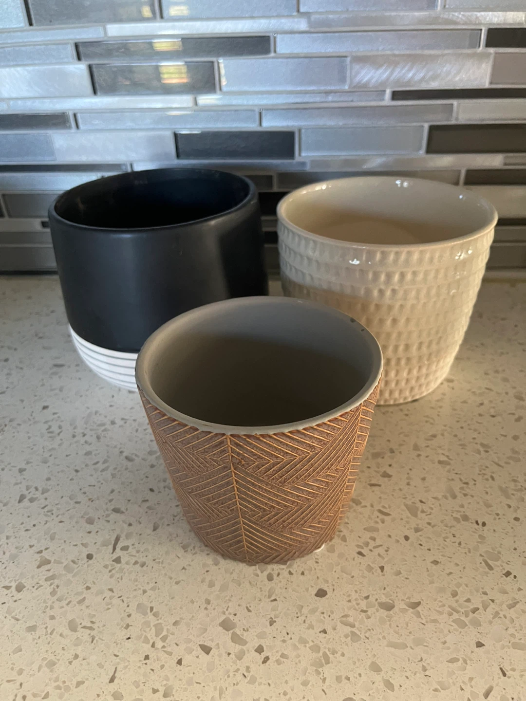 Set of 3 Ceramic Planters