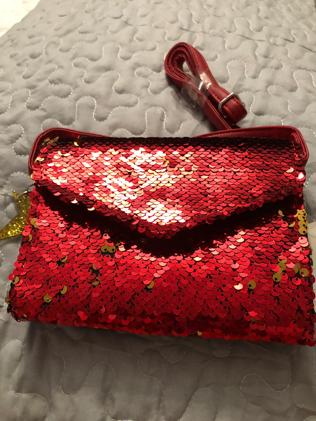 Sequin Red Clutch Bag - photo 3