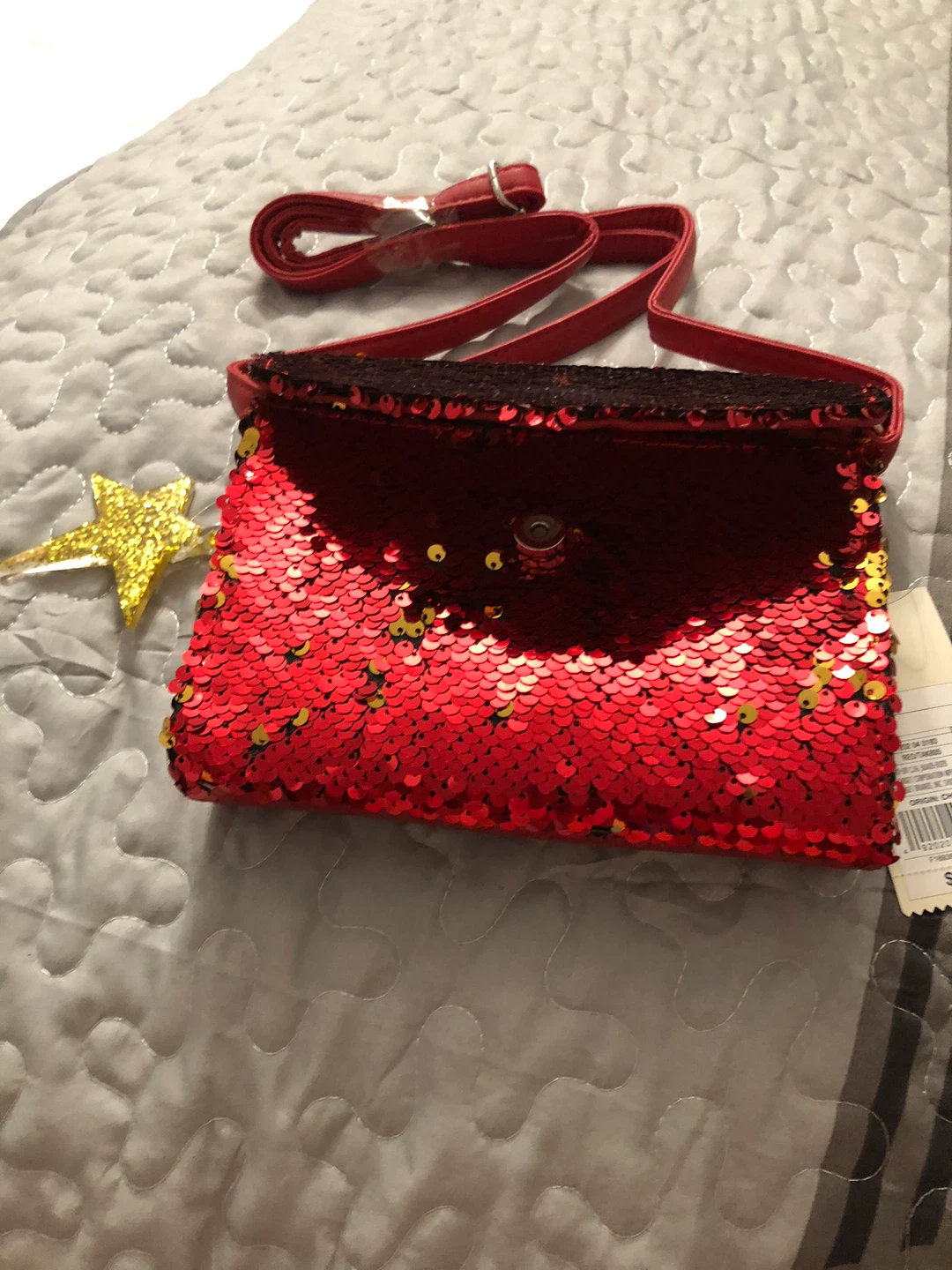 Sequin Red Clutch Bag - photo 5