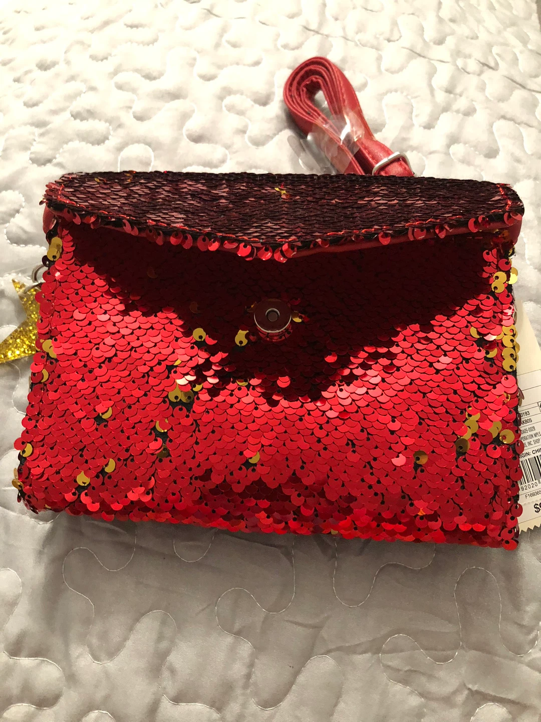 Sequin Red Clutch Bag - photo 4