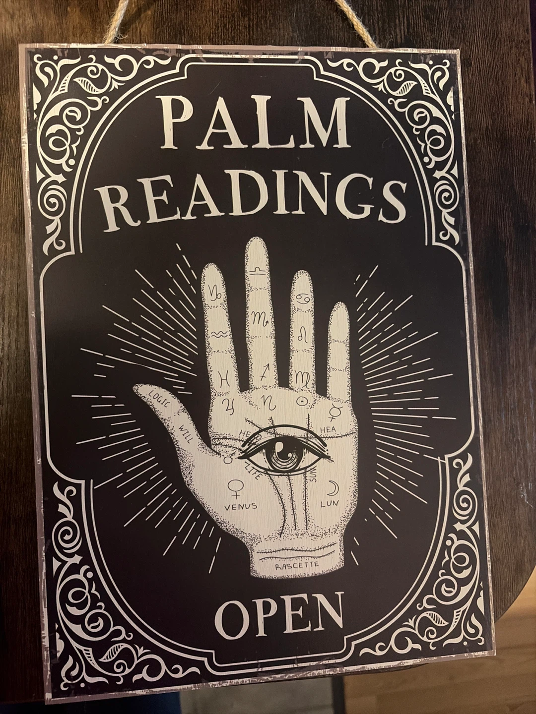 Palm Readings Open Sign