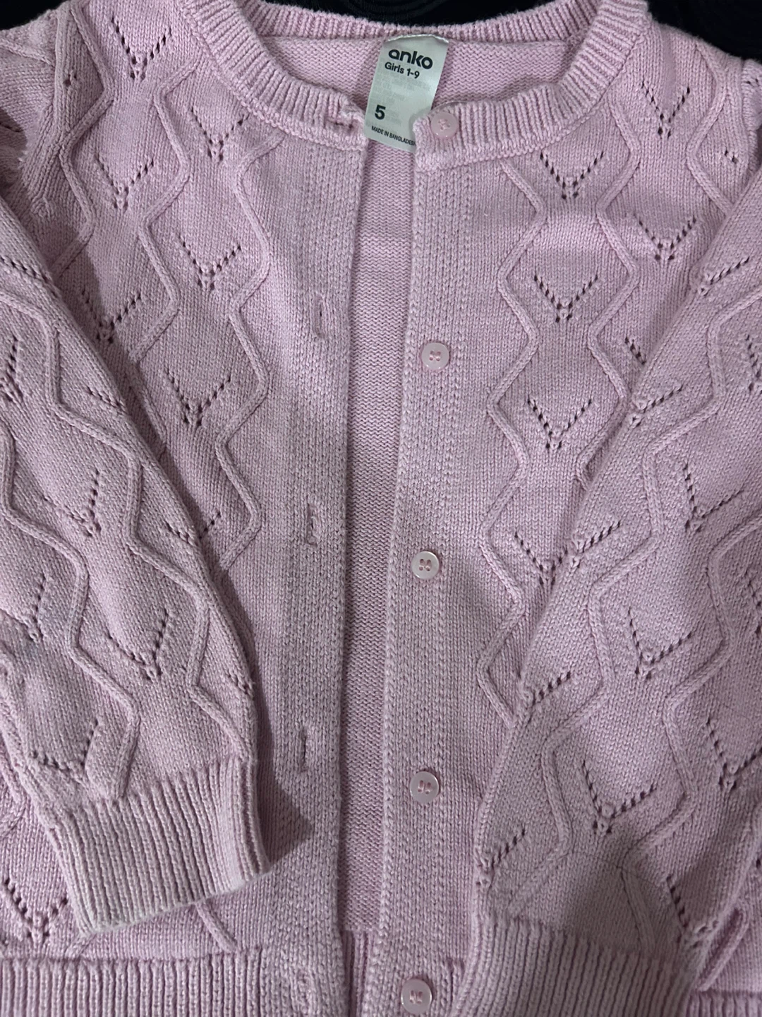 Pink Girls Cardigan Size 5 - photo 2