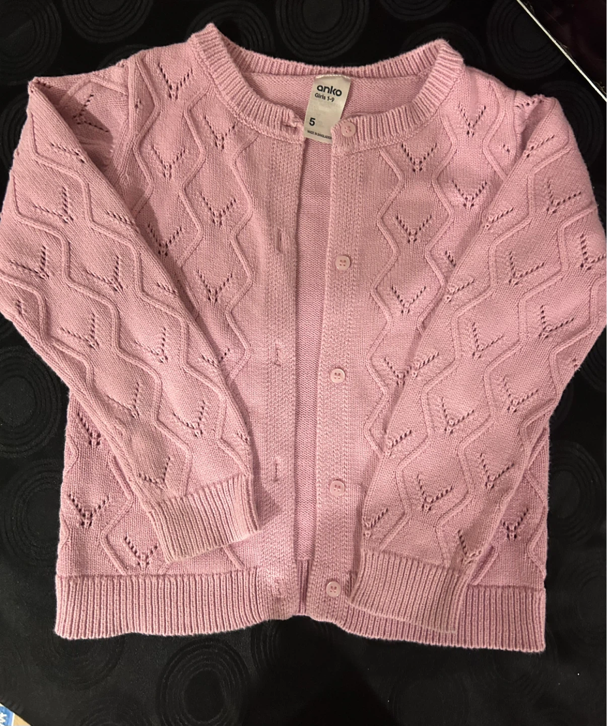 Pink Girls Cardigan Size 5