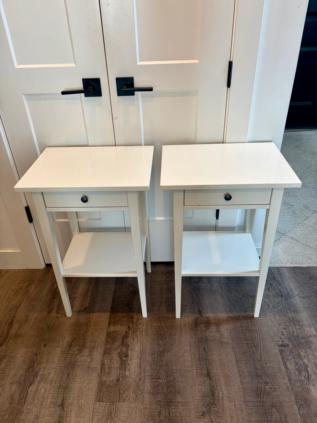 pair of IKEA HEMNES Nightstands in white