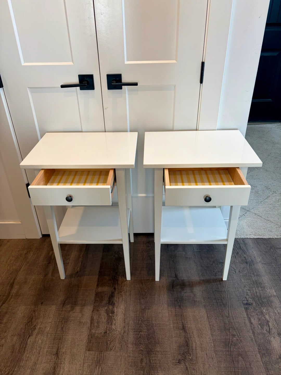 pair of IKEA HEMNES Nightstands in white - photo 2