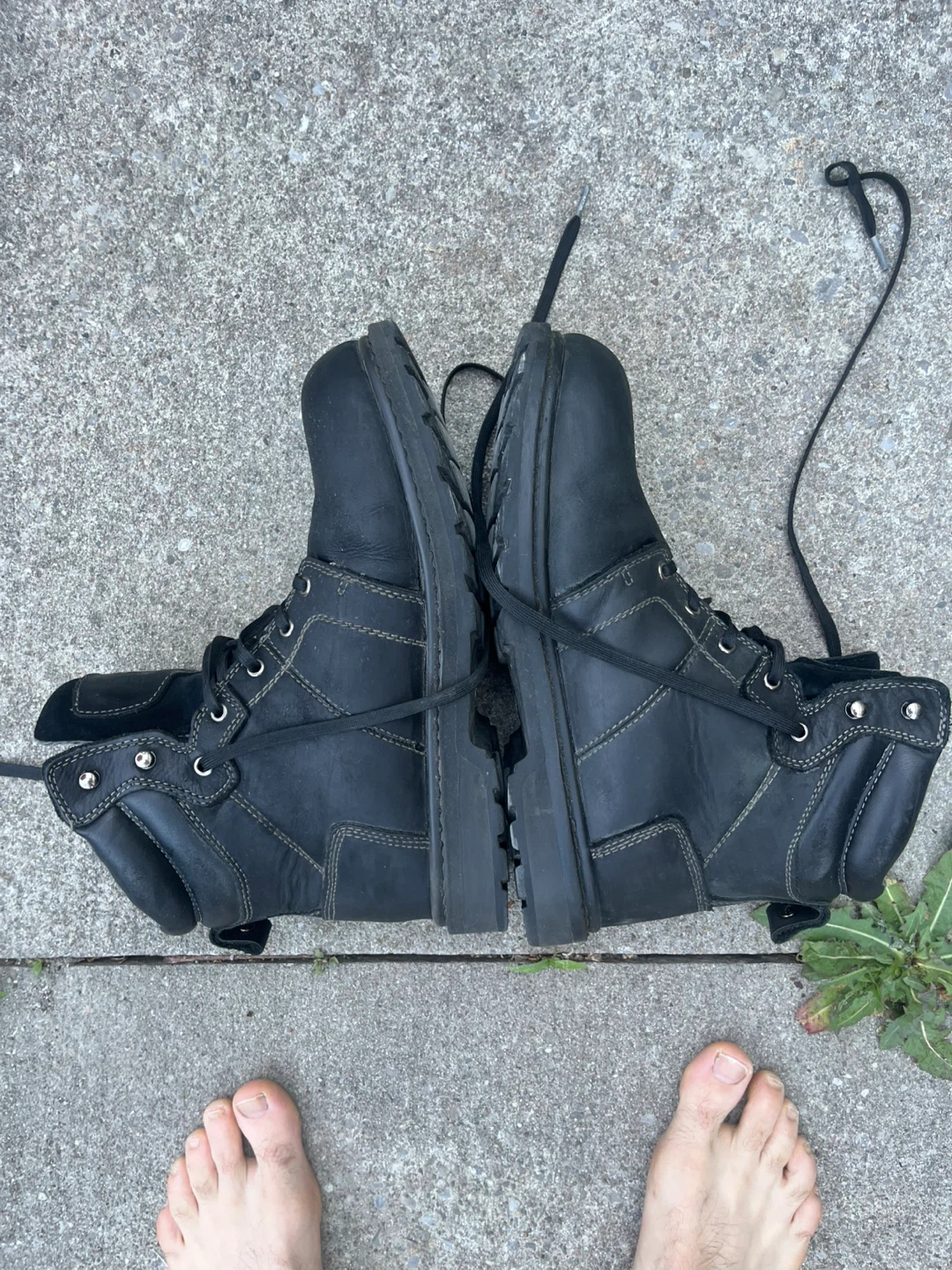 Black Work Boots size 12 - photo 2