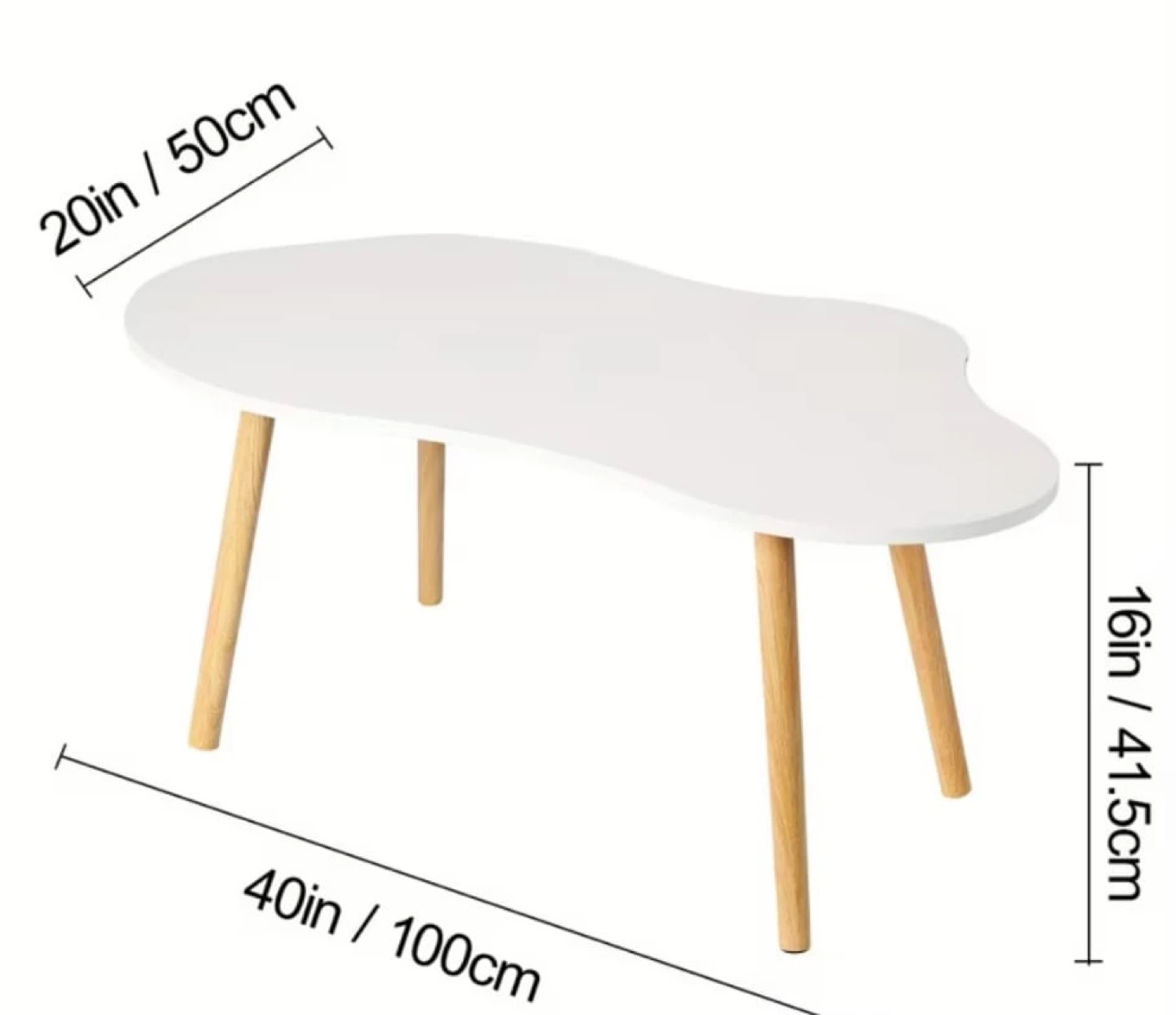 White Cloud Shaped Coffee Table - photo 3