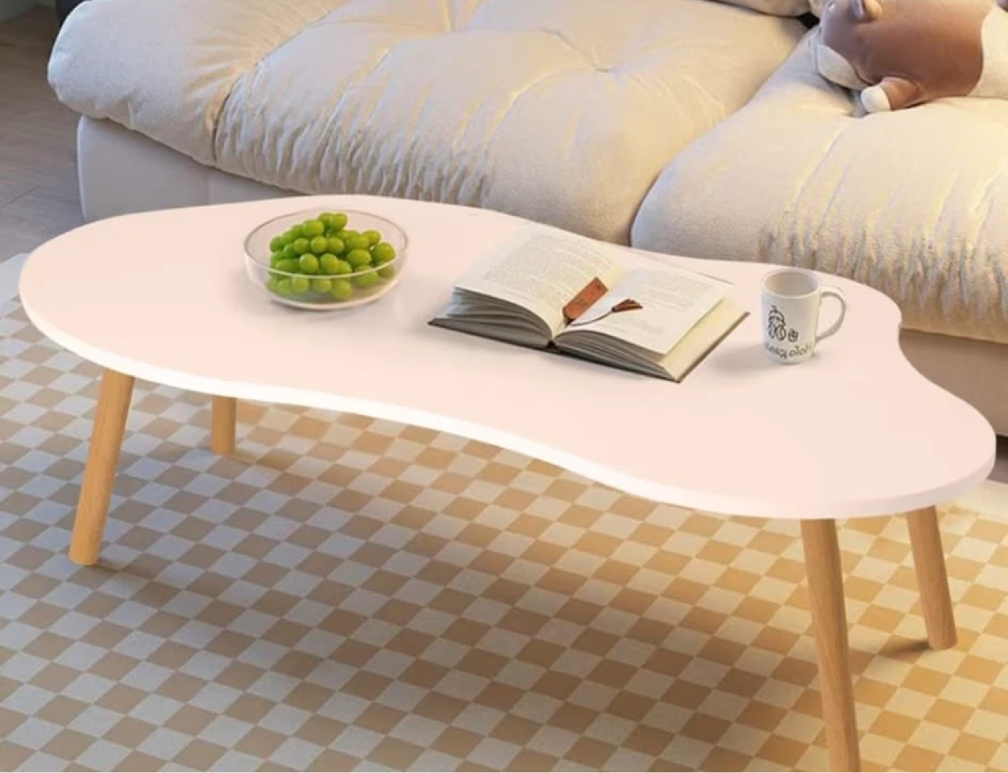 White Cloud Shaped Coffee Table