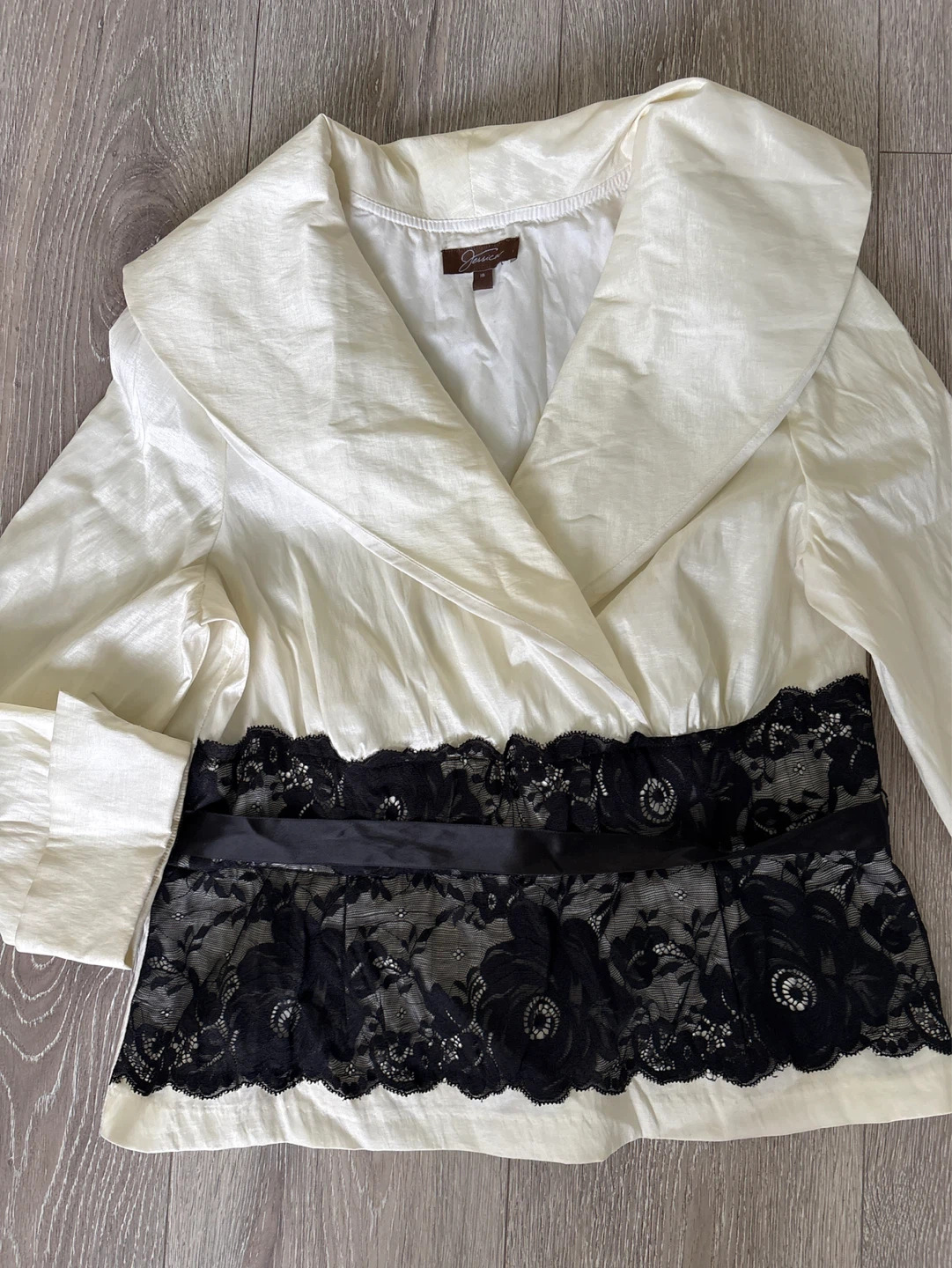 Jessica Women's Cream Lace Jacket Size 16 - photo 2