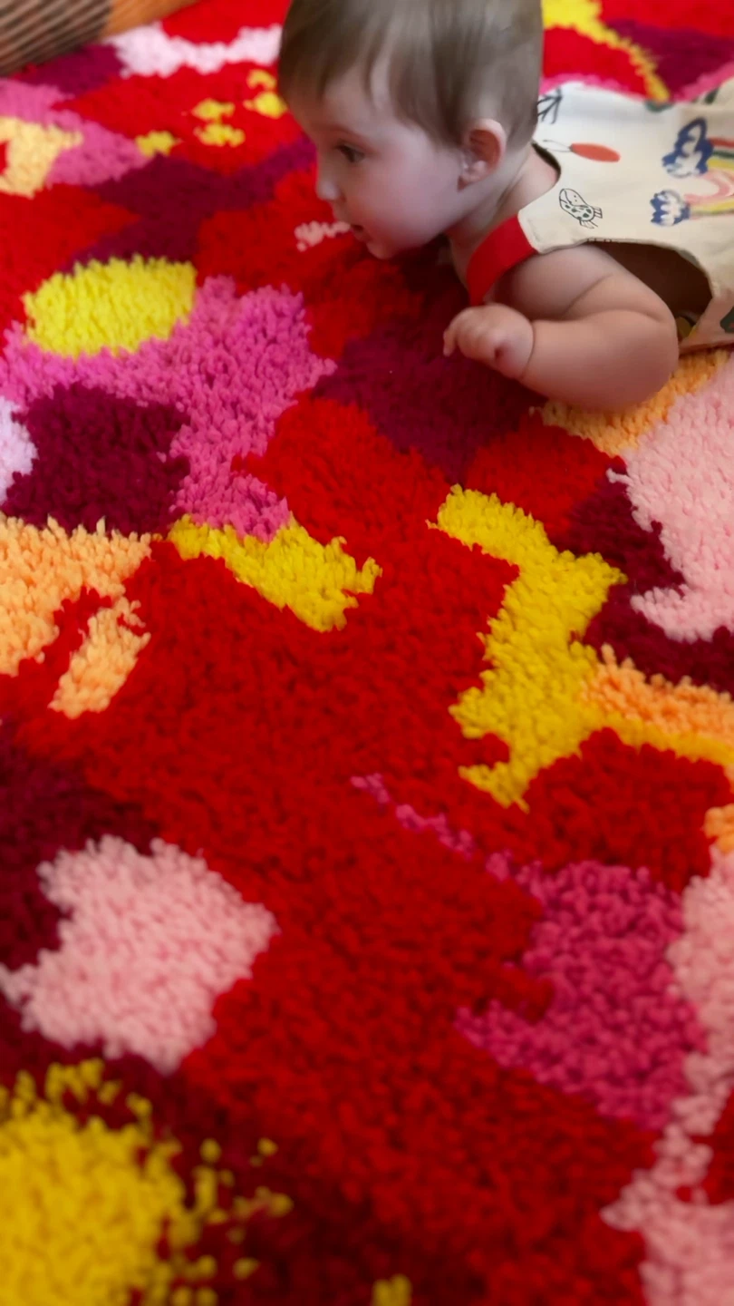 1970s Hand-Hooked Shag Rug | 50” x 70” - photo 2