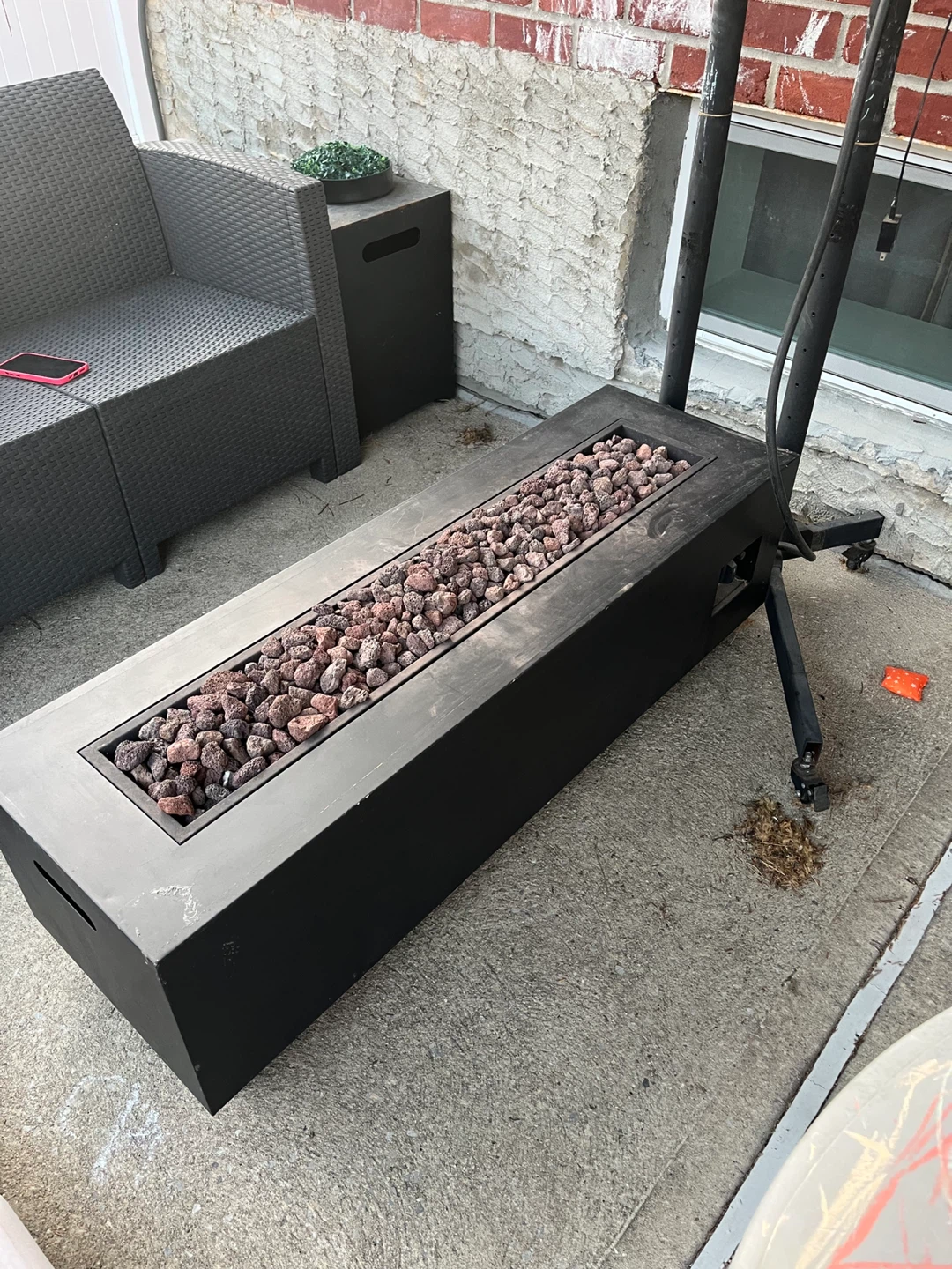 Rectangular Outdoor Fire Pit Table