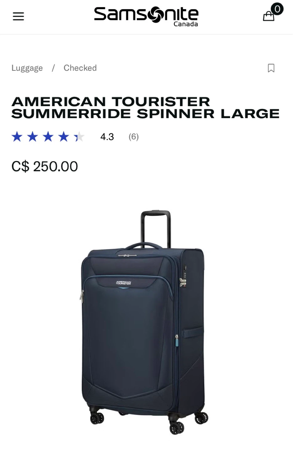 American Tourister Summerride Spinner Large Suitcase