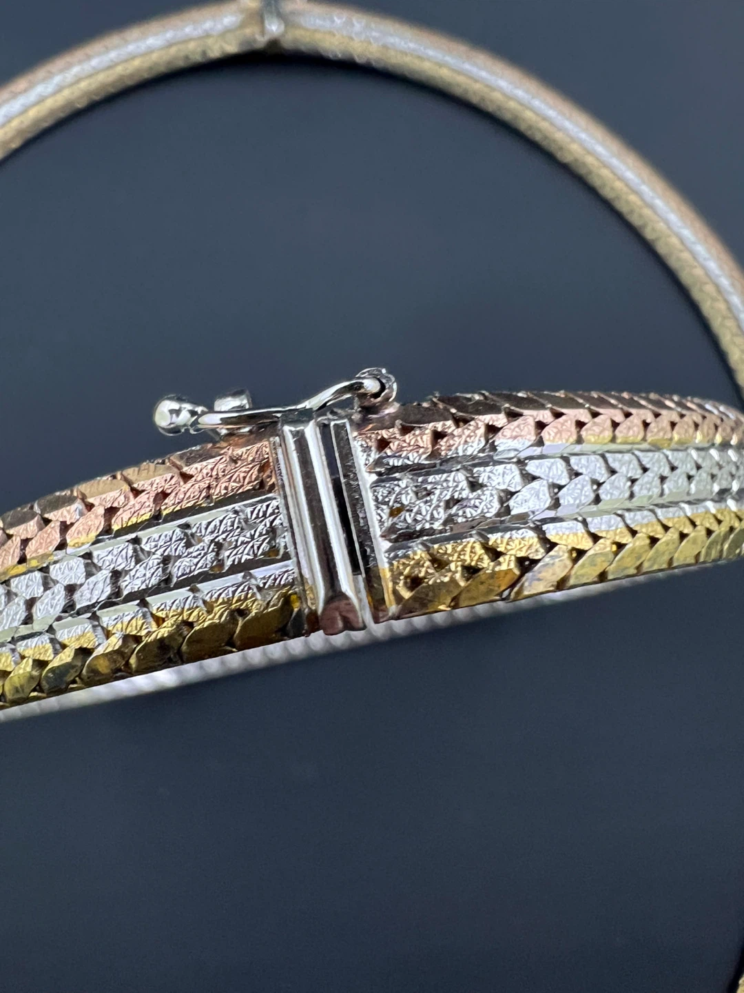 Vintage Italian Tri-Color Sterling Silver Jewelry Set - photo 2