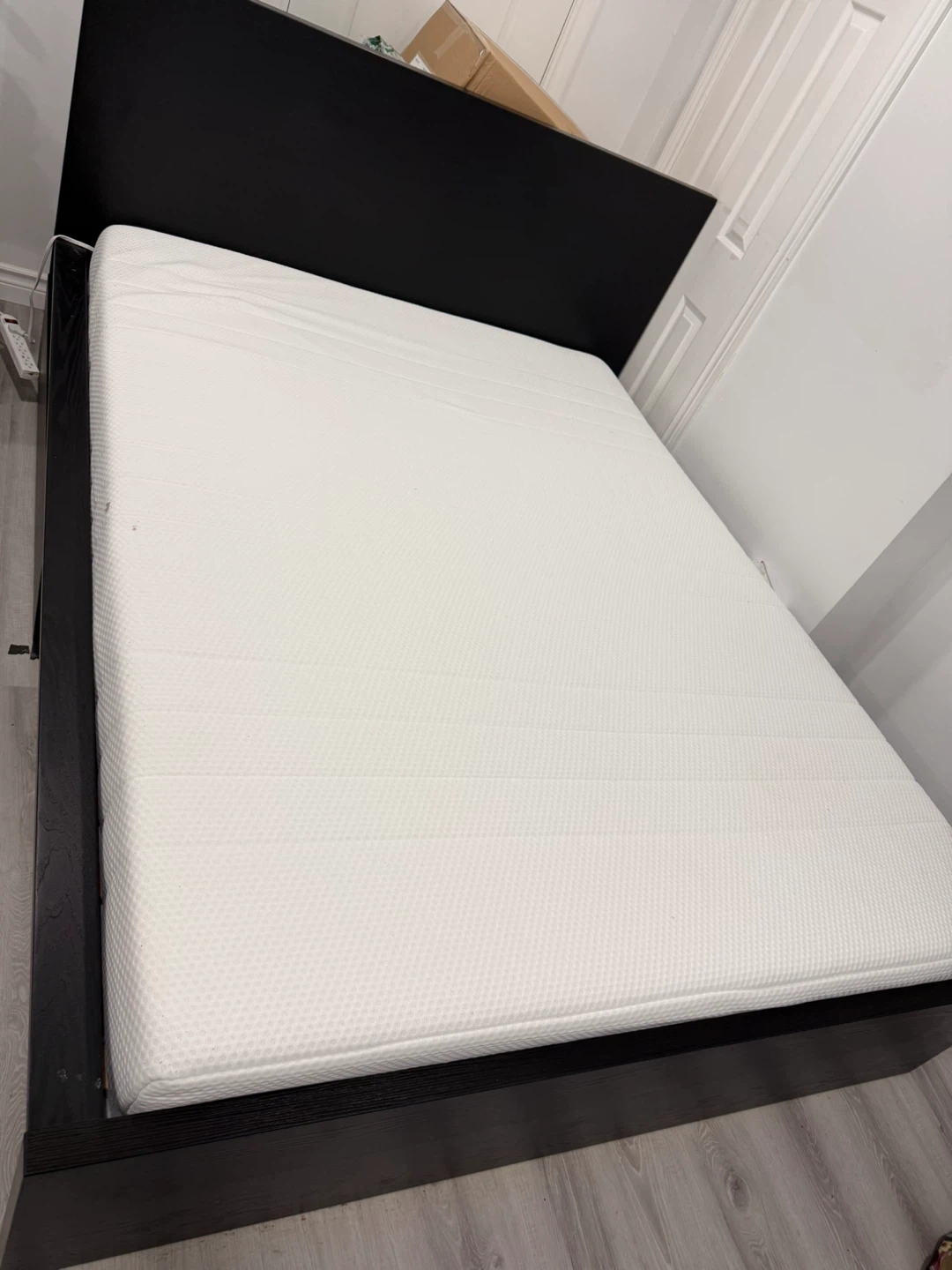 IKEA Malm Black Queen Bed Frame with Mattress
