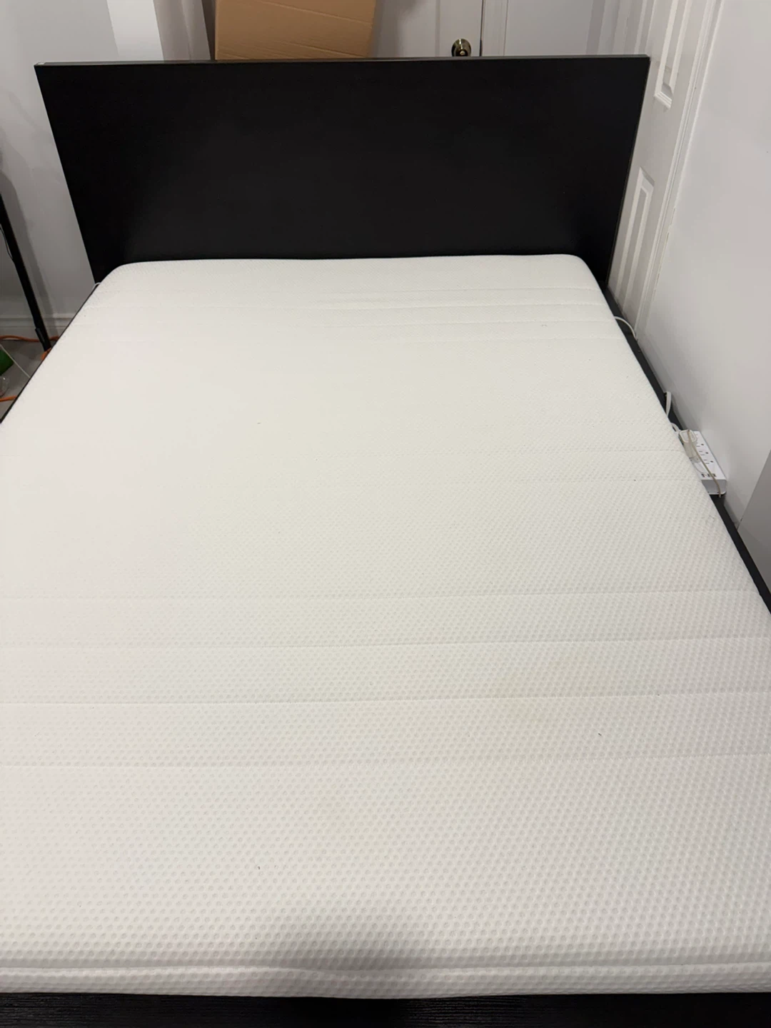 IKEA Malm Black Queen Bed Frame with Mattress - photo 2