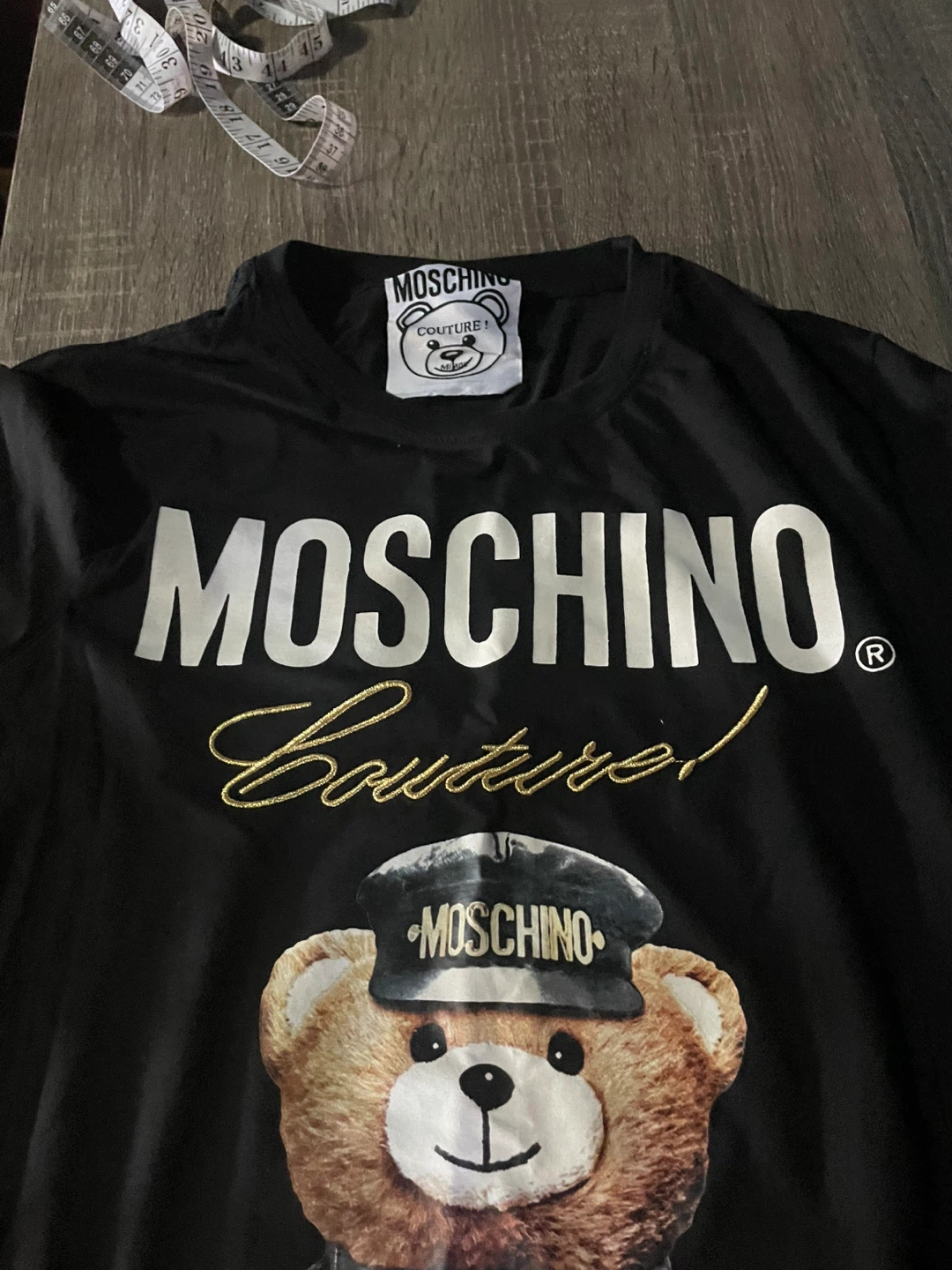 Moschino Couture Black Teddy Bear T-Shirt