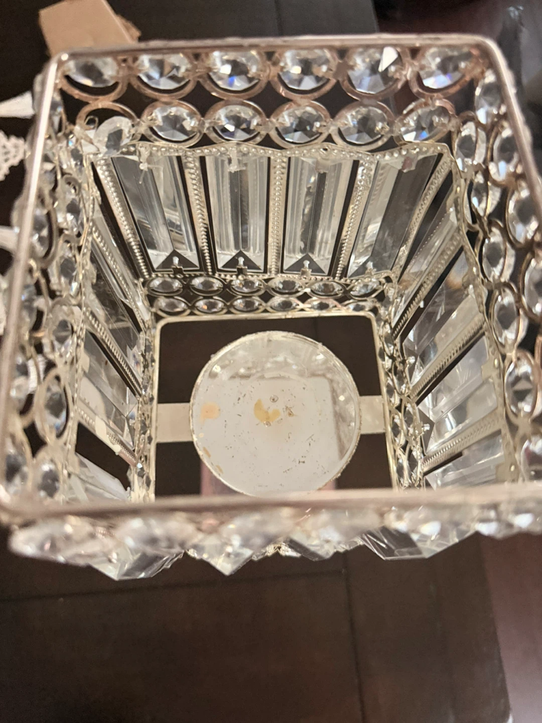 Crystal and Silver Candle Holder - photo 2