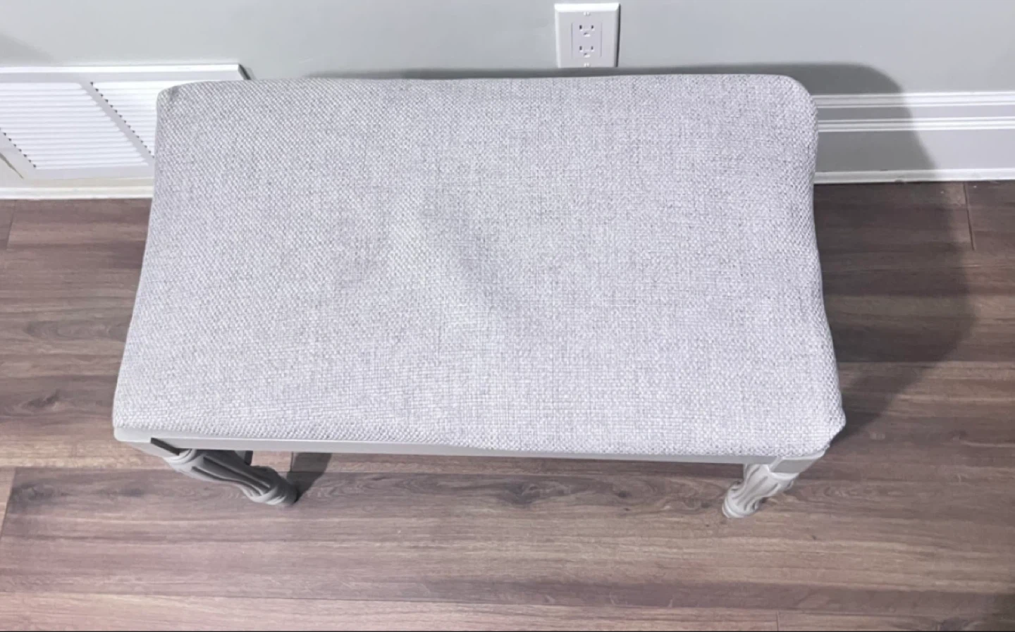 Vintage Upholstered Wood Bench - photo 2