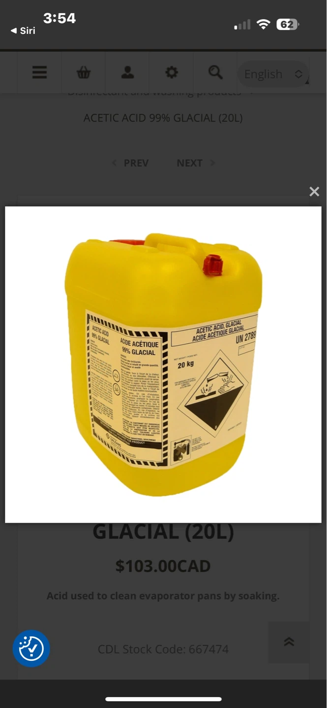Acetic Acid Glacial 20kg - photo 2