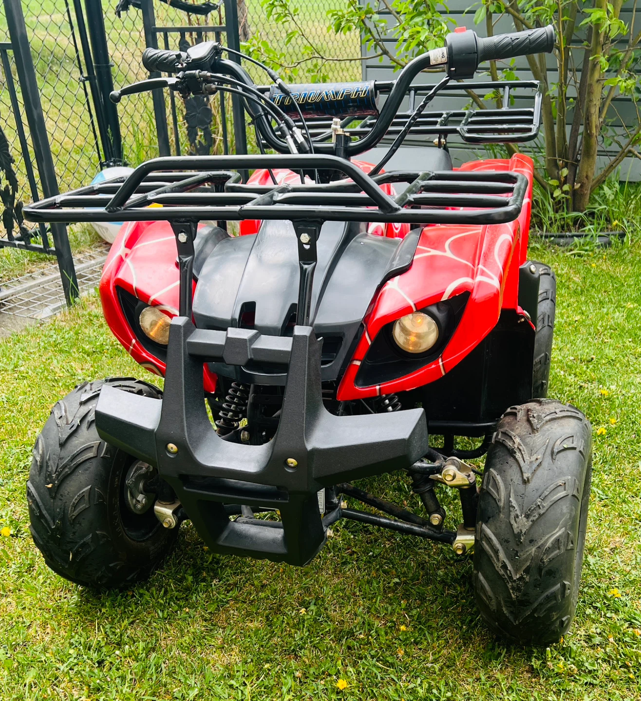Red Kids ATV with Spider Web Design - photo 2