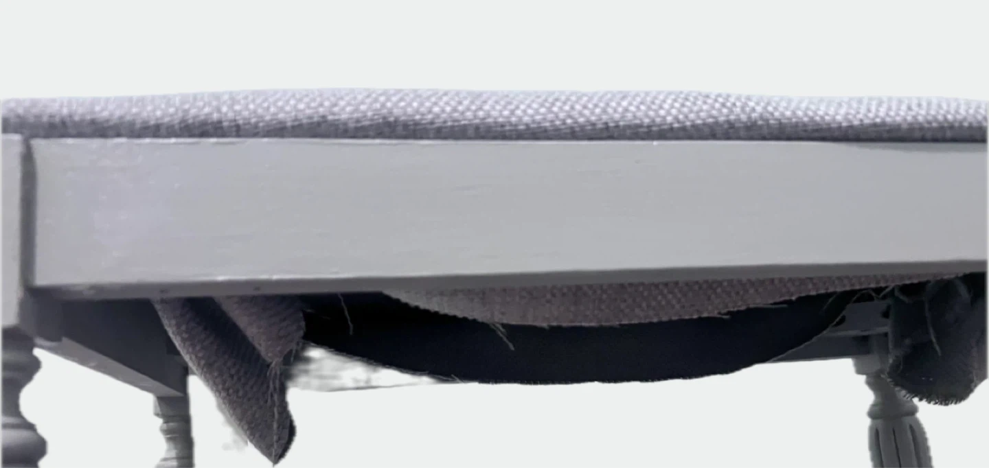 Vintage Upholstered Wood Bench - photo 3