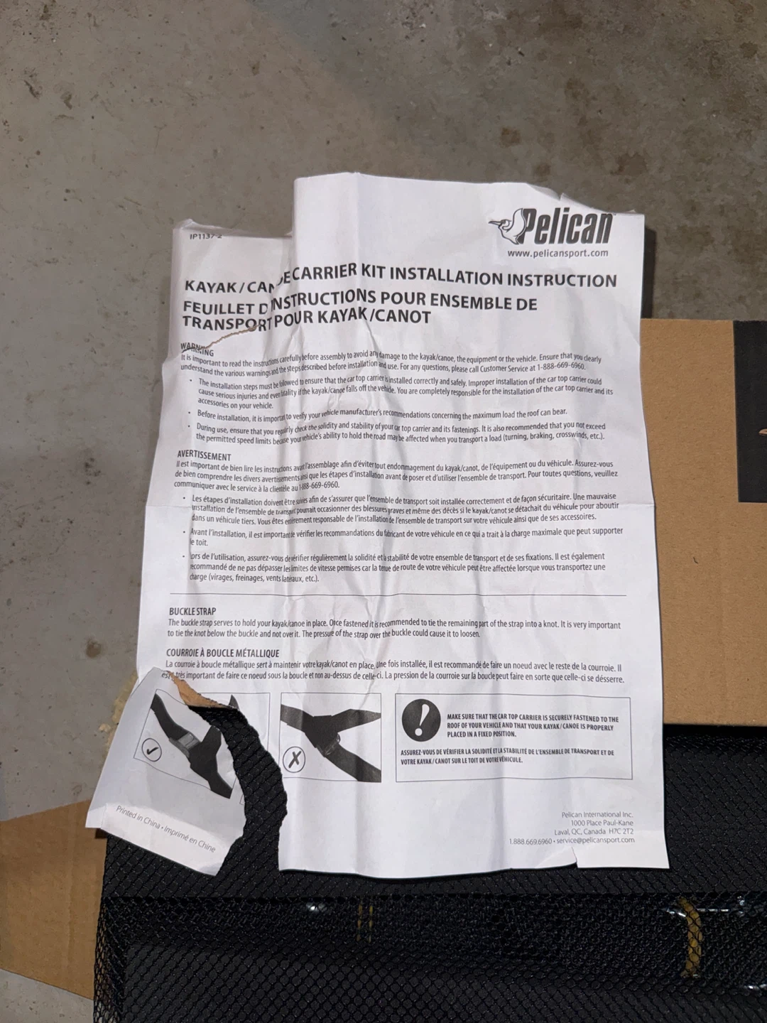 Pelican Kayak/Canoe Carrier Kit Installation Instructions - photo 2