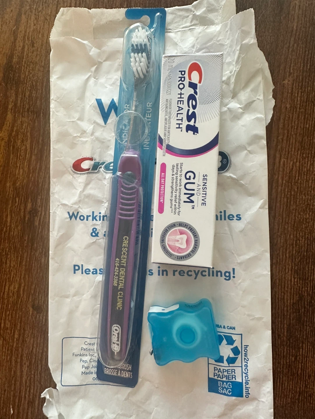Crest Pro-Health Toothbrush and Sensitive Gum Toothpaste Set