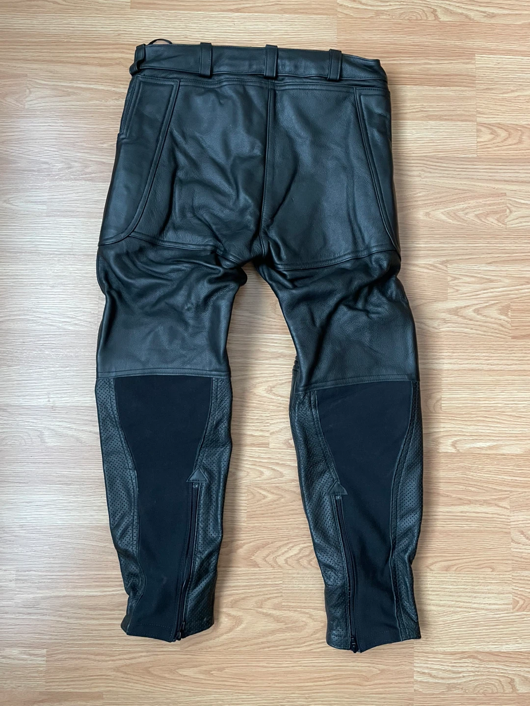 Black Leather Motorcycle Pants - photo 3