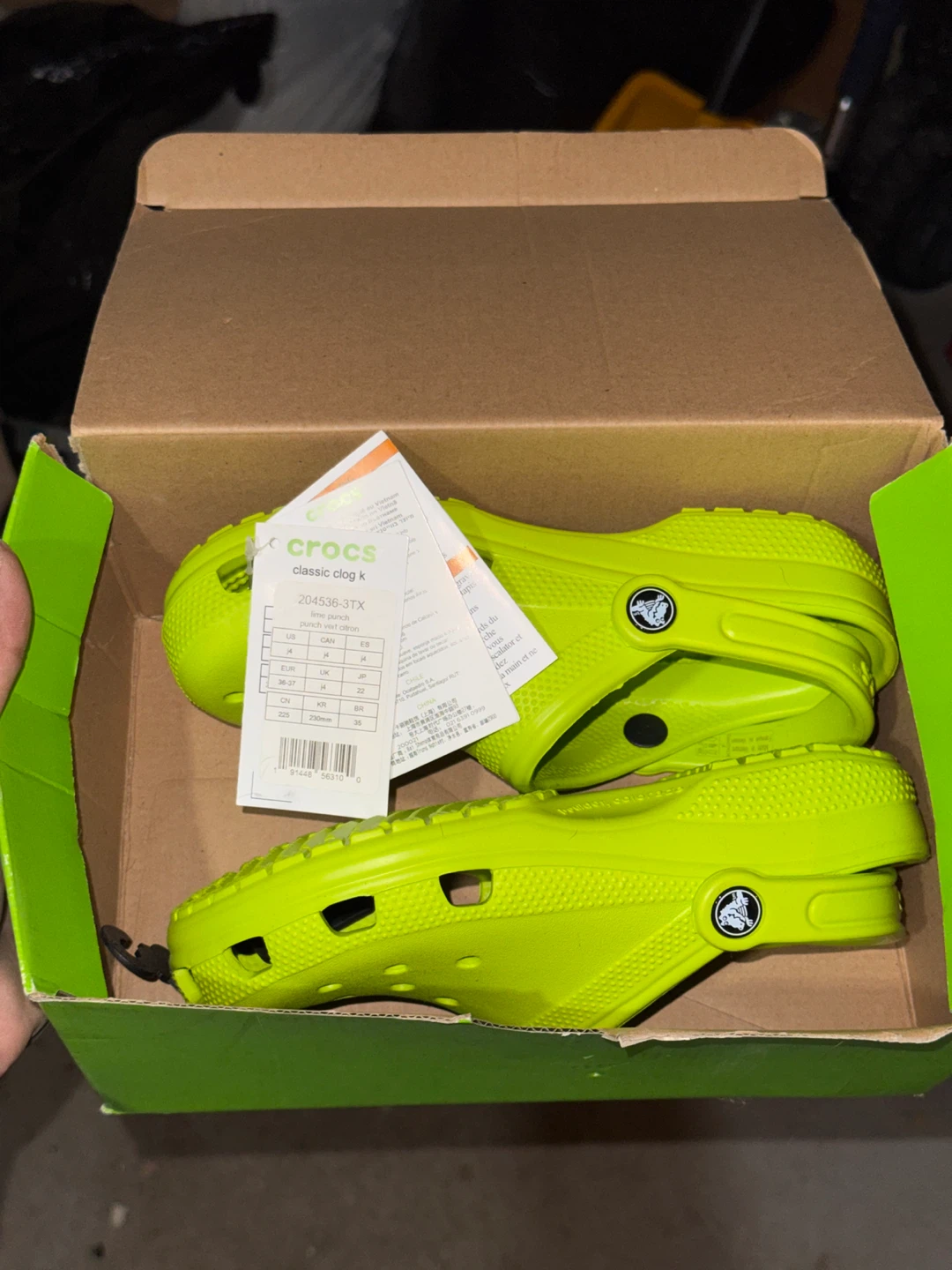 Crocs Classic Clog K Lime Punch Size 4
