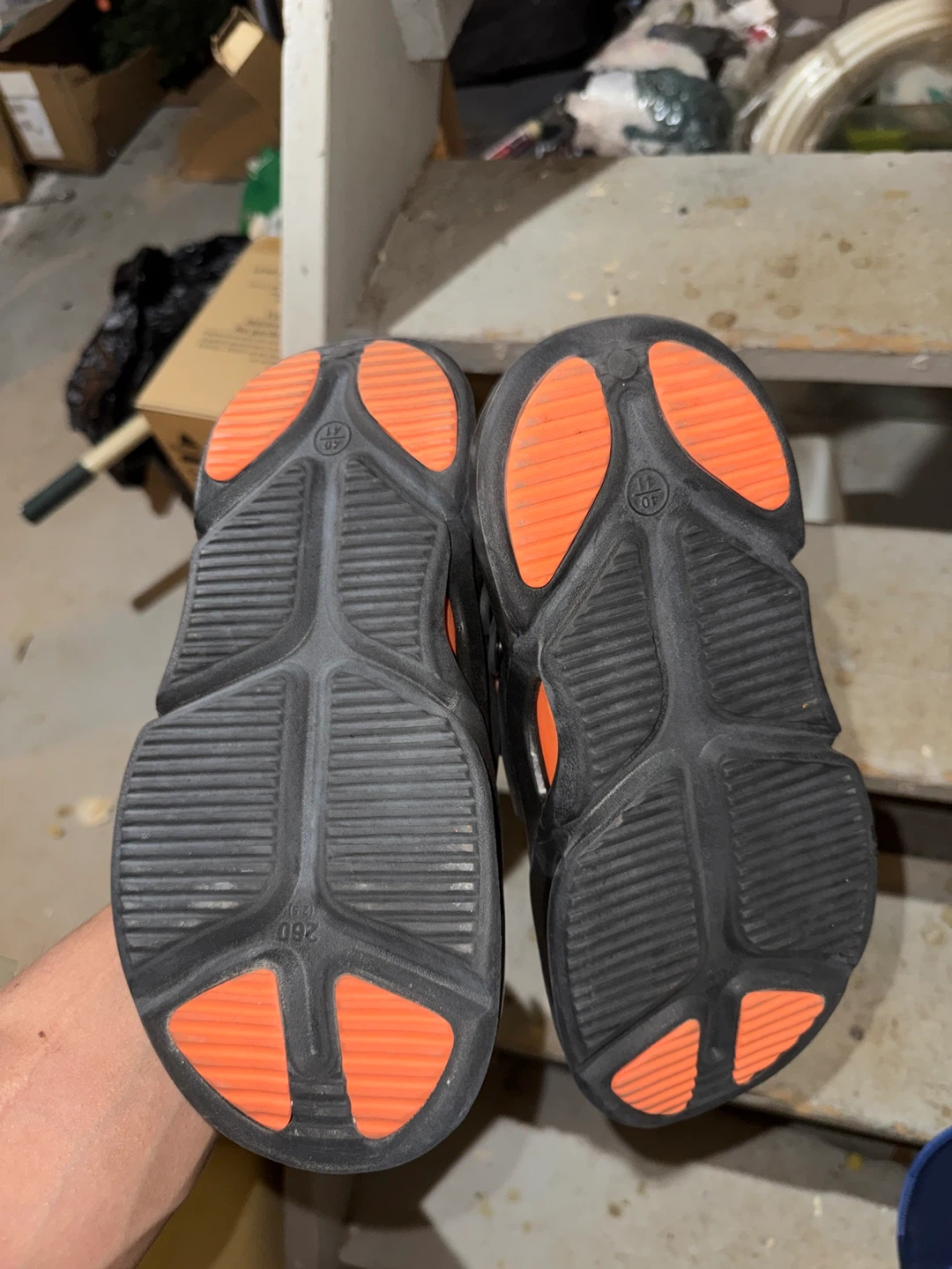 Black and Orange "SMILE FASHION SPORT" Sandals Size 260 - photo 2
