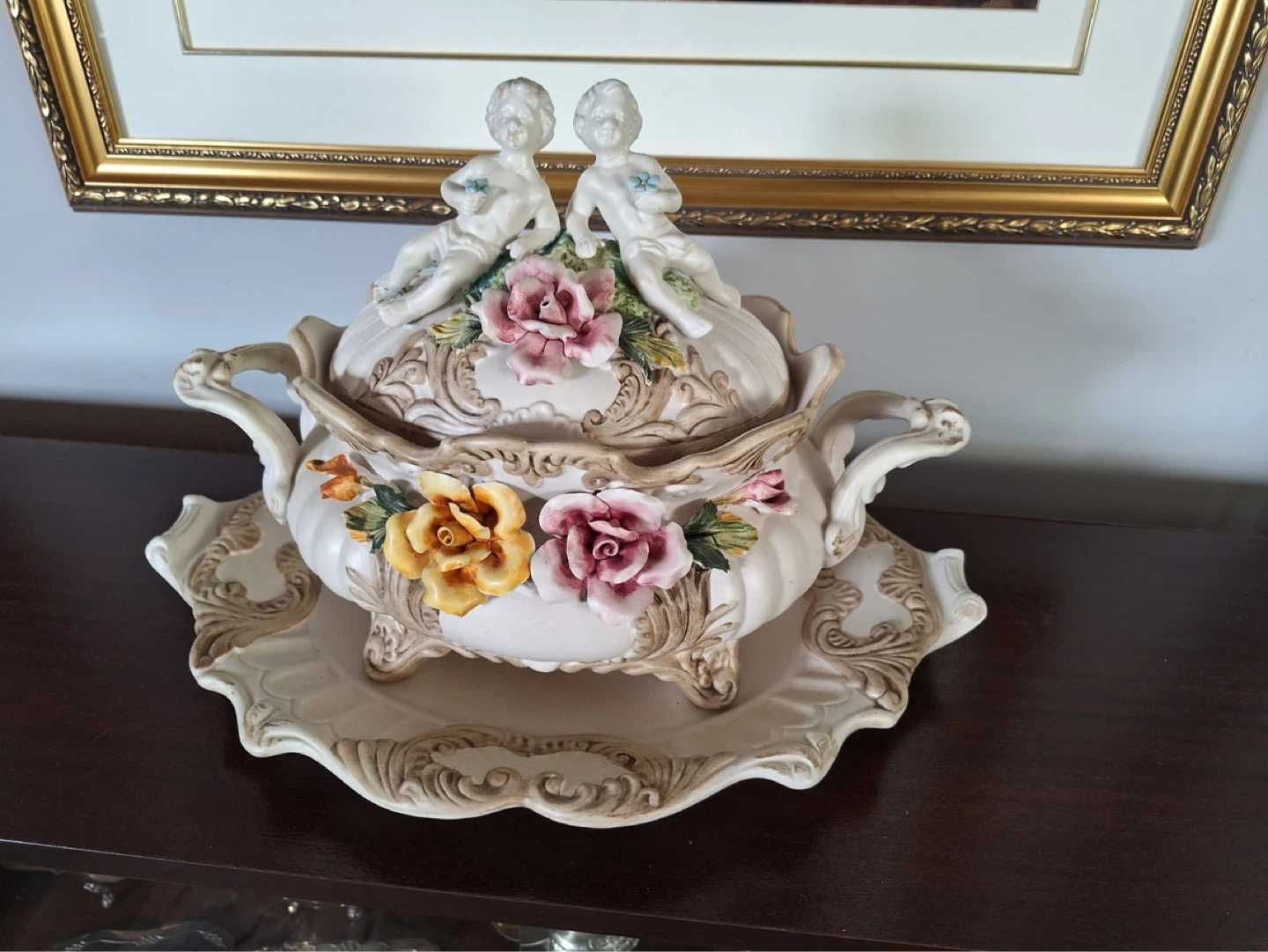 Vintage Giuseppe Armani Ceramic Soup Tureen