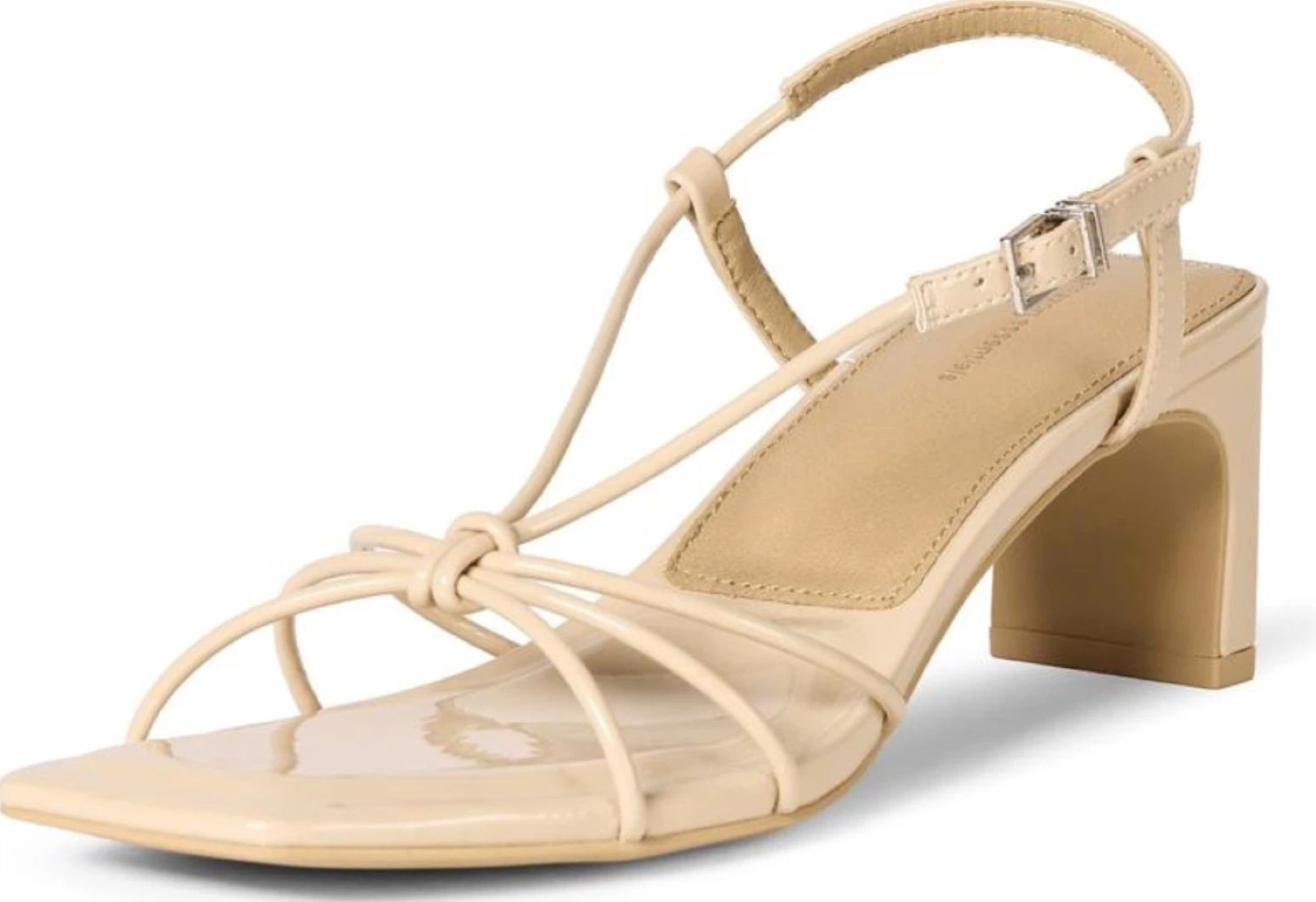 Amazon Essentials Women's Strappy Heeled Sandals Beige US 7.5 - photo 2
