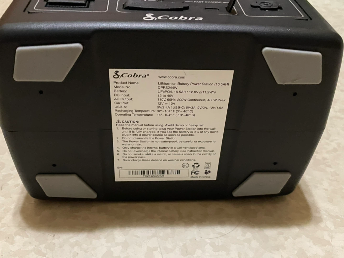 Cobra Lithium-Ion Battery Power Station 16.5AH - photo 3