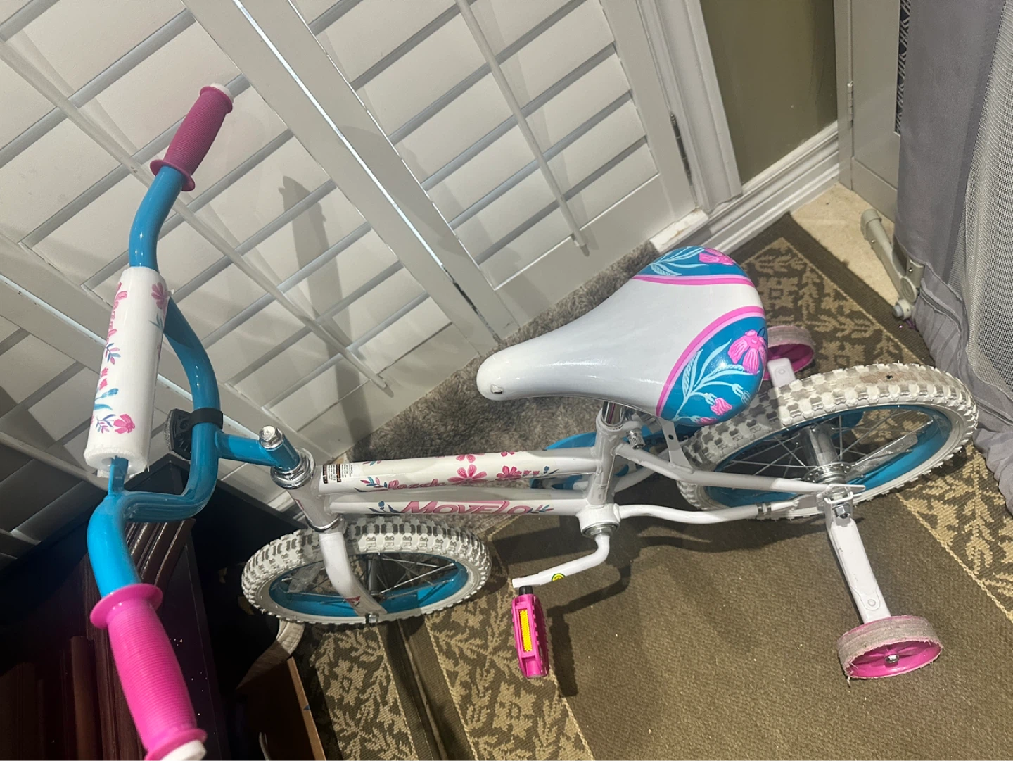 14” girls bike with training wheels - photo 2