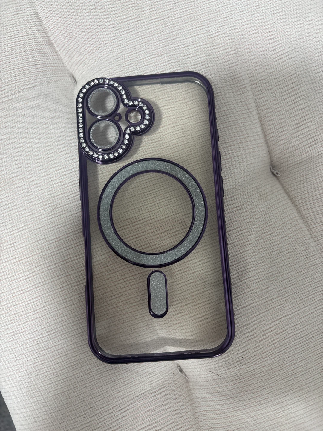 Iphone16 case Purple Crystal iPhone Case with MagSafe Ring