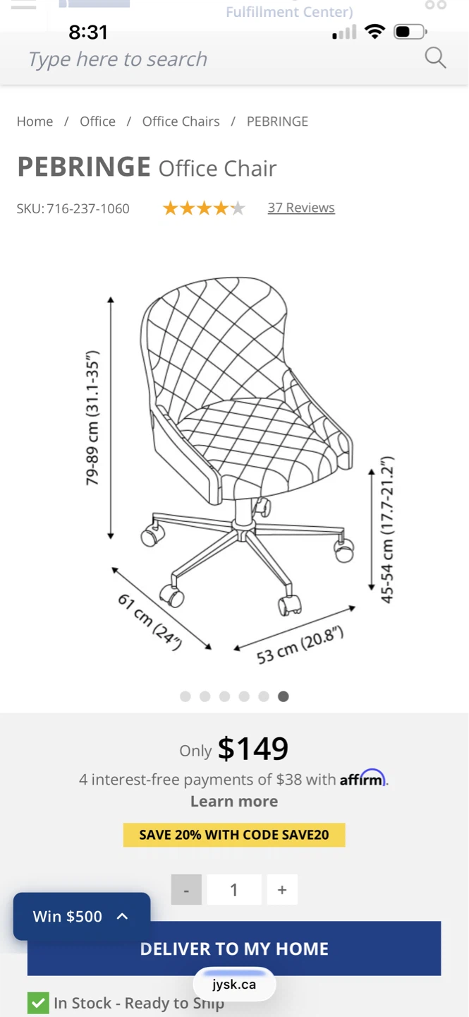 PEBRINGE Office Chair - photo 4