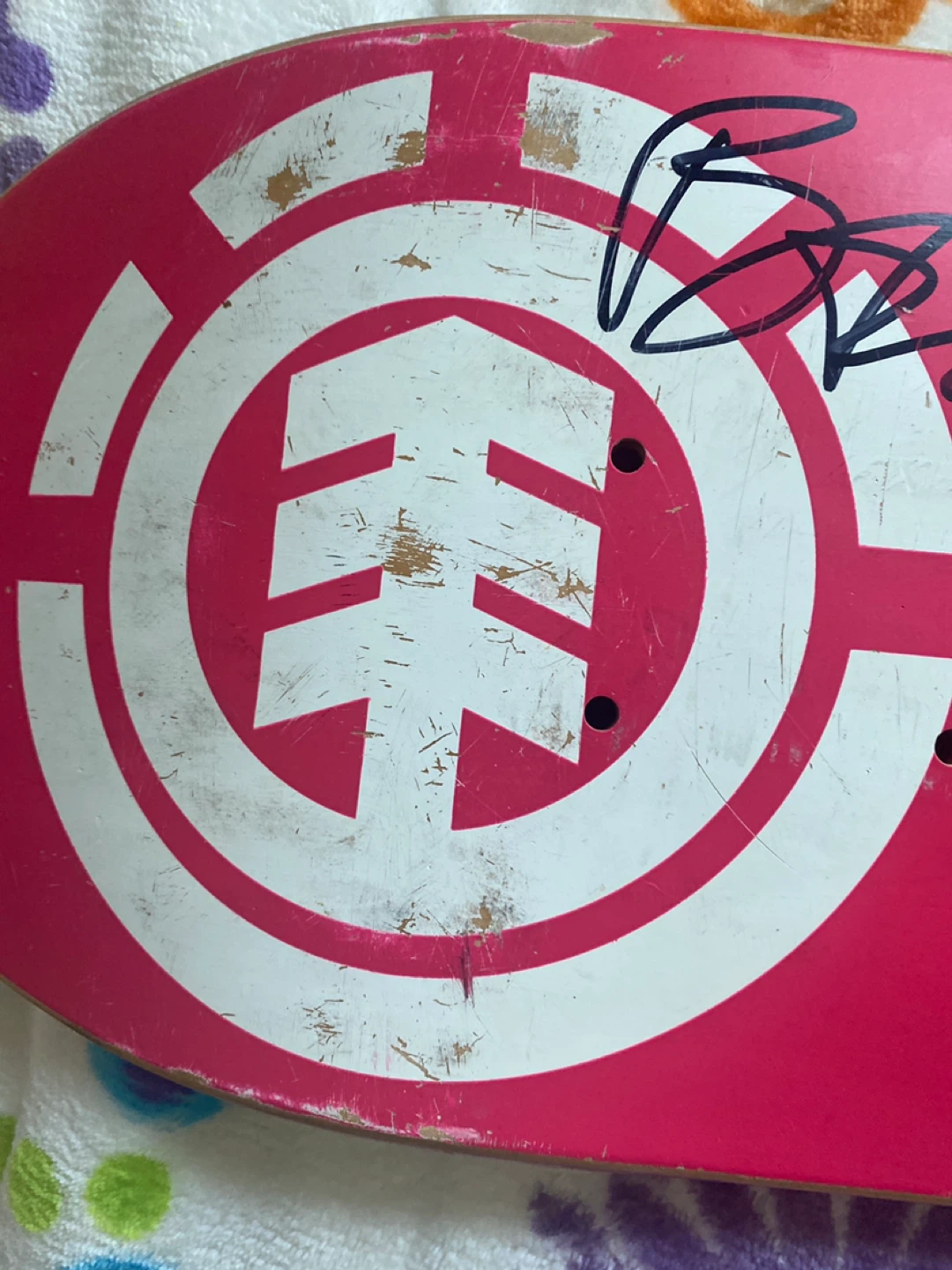 first element x bam 2017 rare skate deck signed by bam margera - photo 3