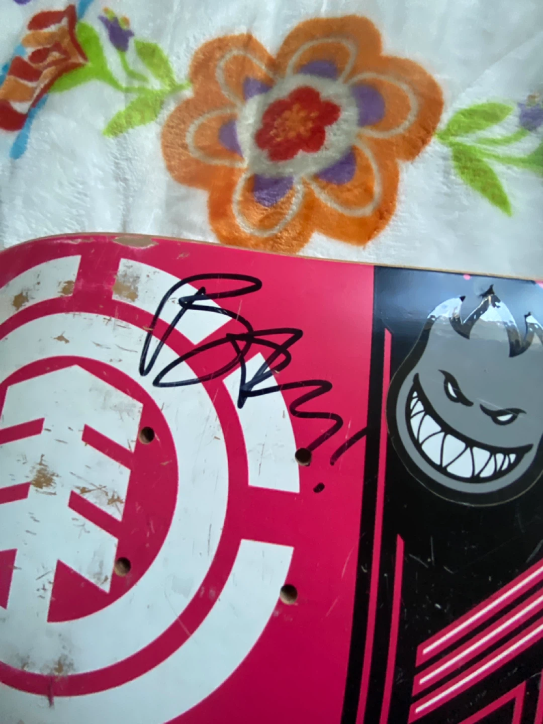 first element x bam 2017 rare skate deck signed by bam margera - photo 2