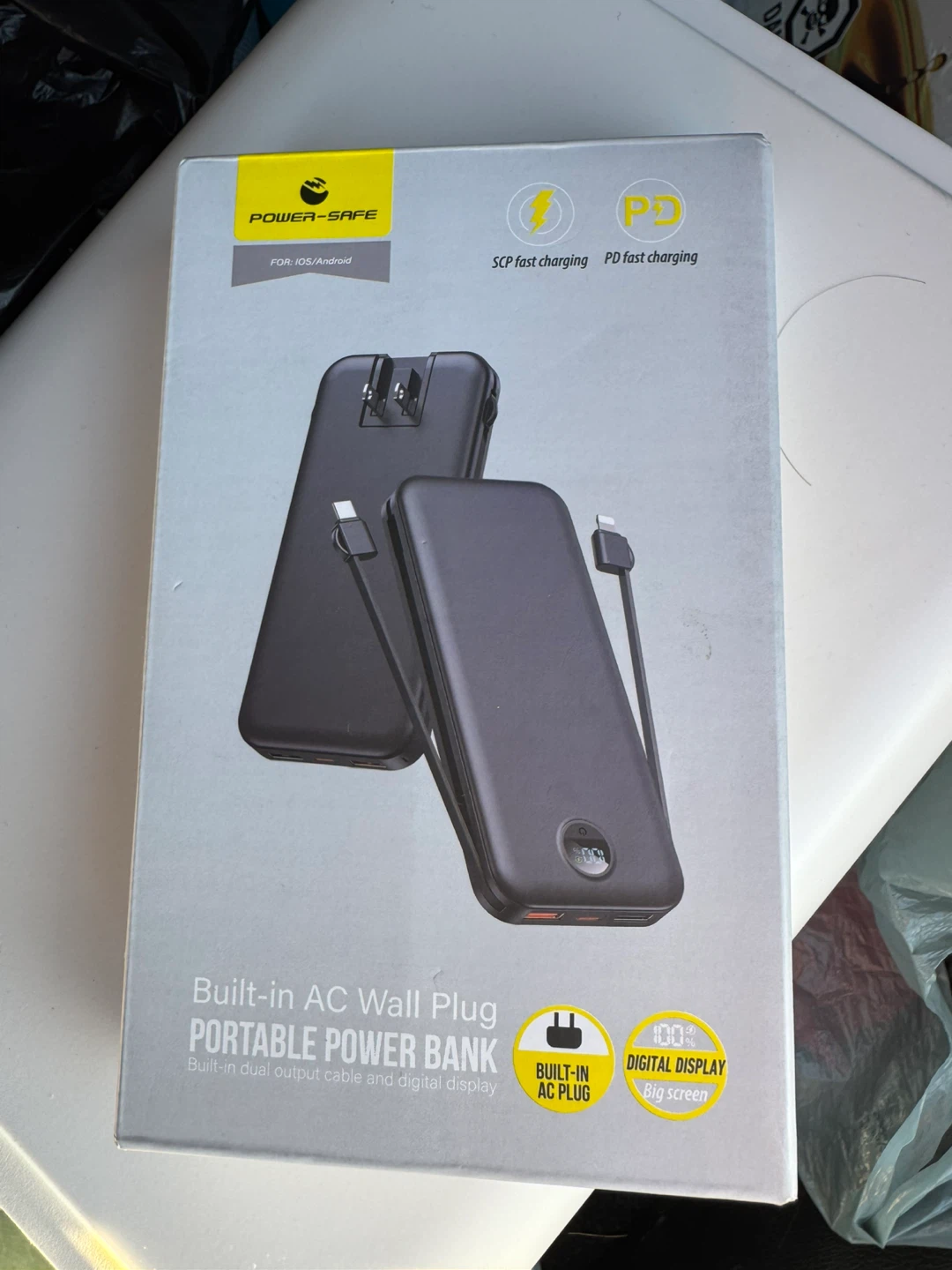 Power-Safe Portable Power Bank 10000mAh - Purple