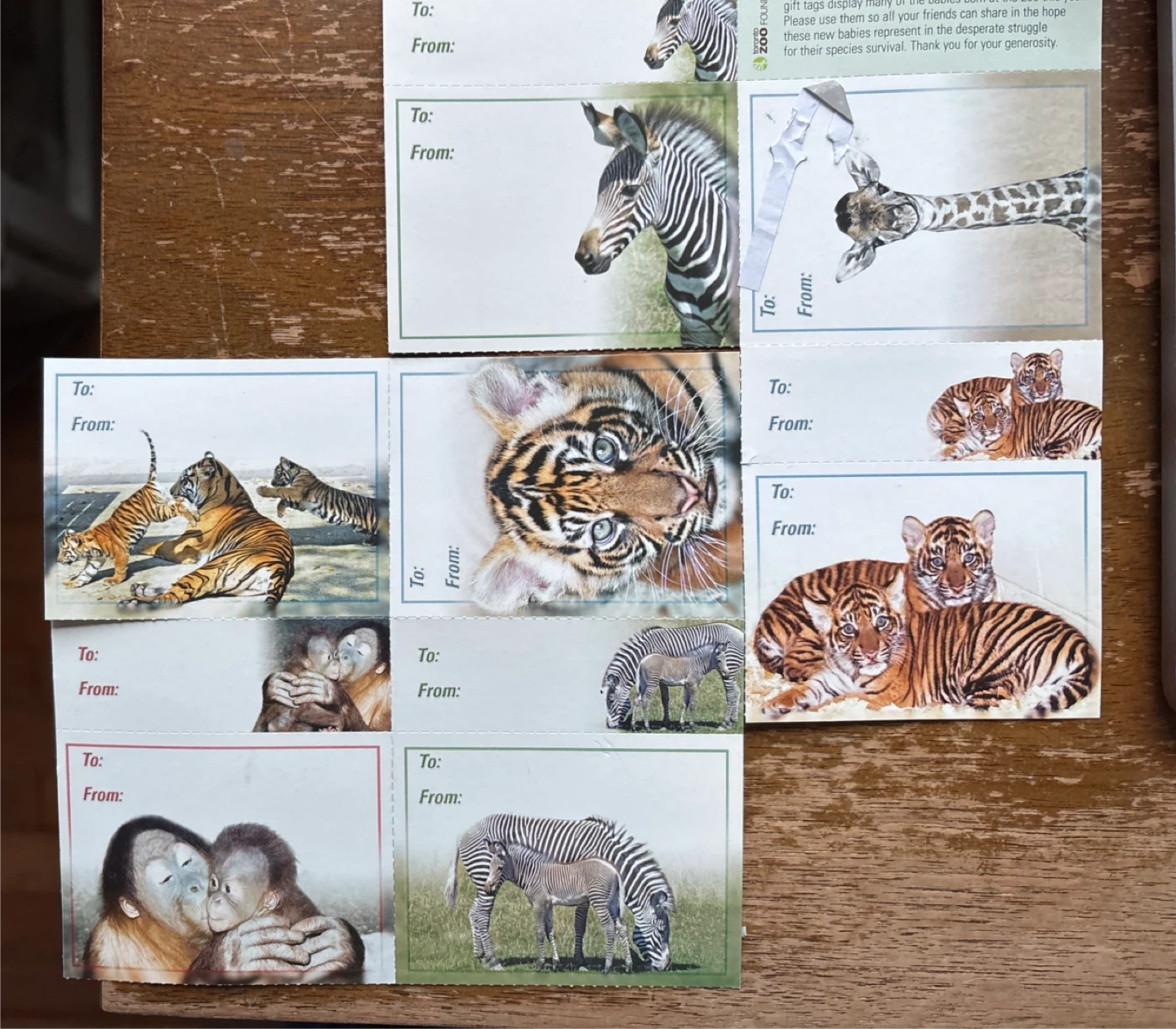 Toronto Zoo Gift Tags (Broadview/Dundas)