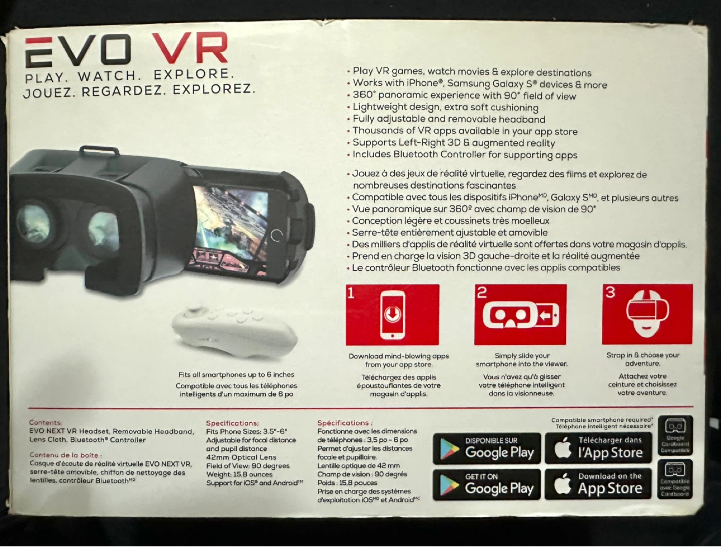 EVO VR Virtual Reality Headset with Bluetooth Controller - photo 3