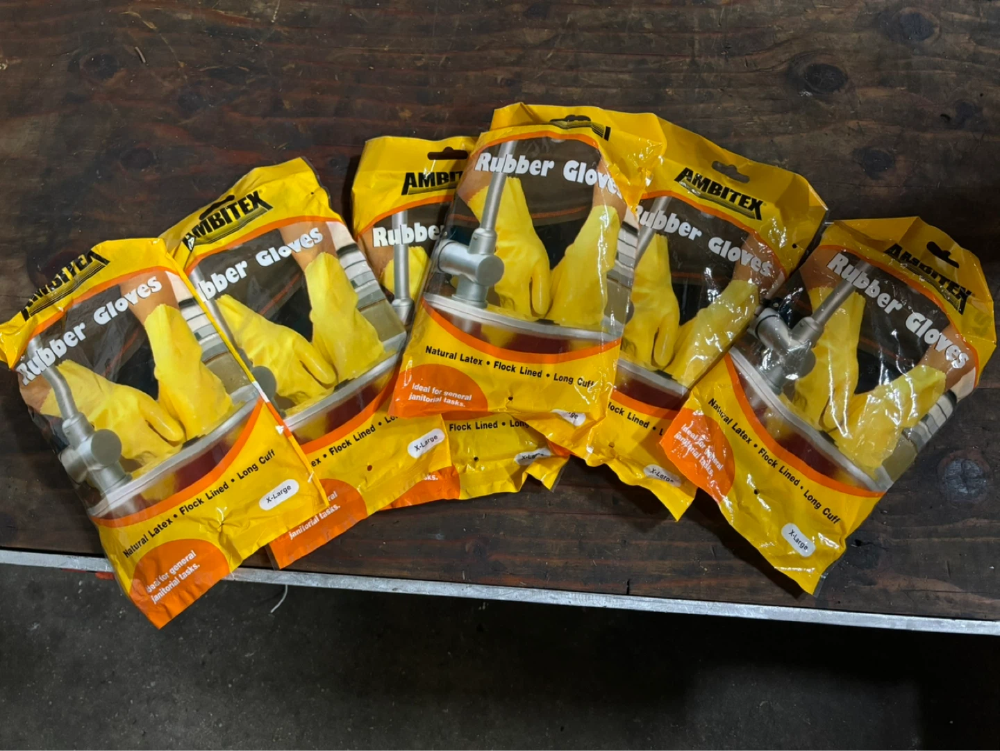 Ambitex Rubber Gloves X-Large 6 Packs available