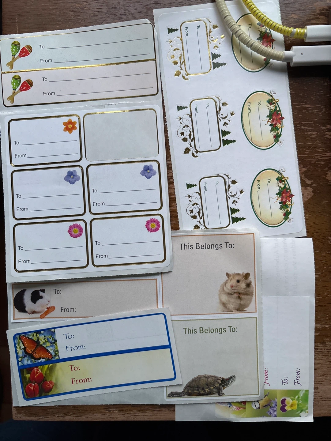 Assorted Gift and Belonging Labels