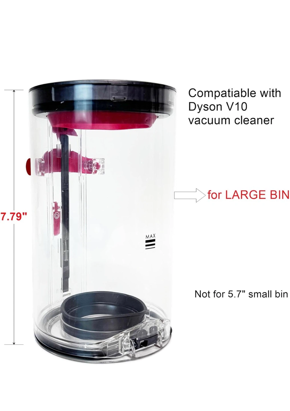 Dyson V10 Large Dust Bin and Filter Set - photo 4