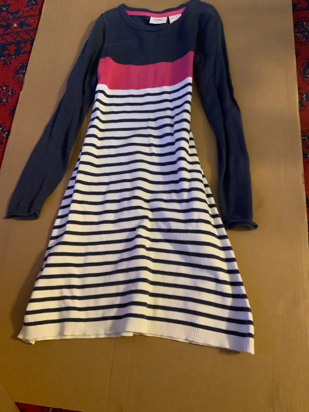 Children's Striped Long-Sleeve Dress