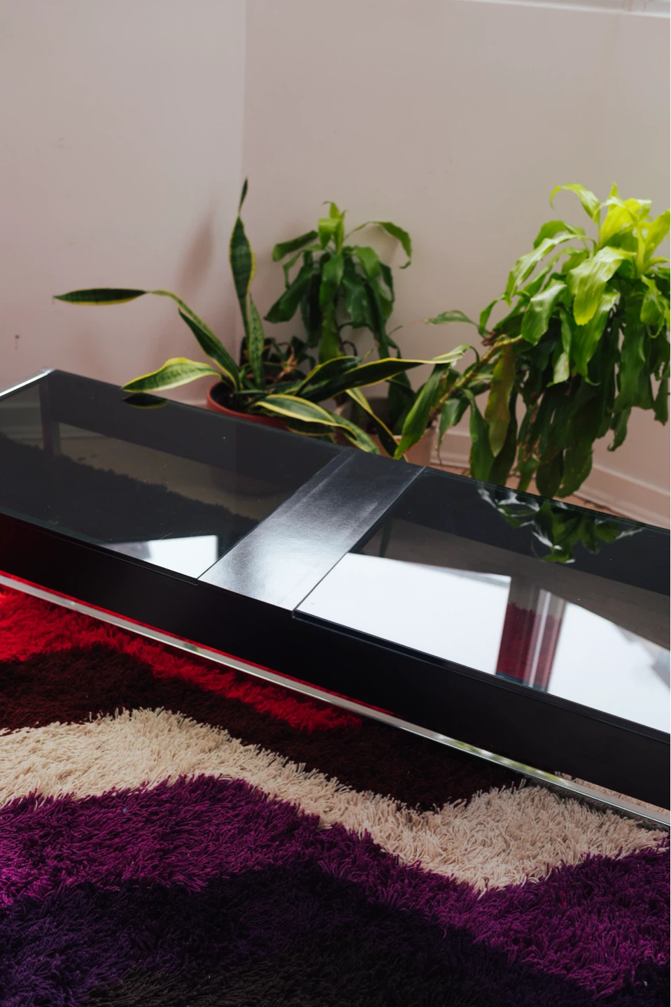 1970s Smoked Glass & Chrome Cocktail Table - photo 4