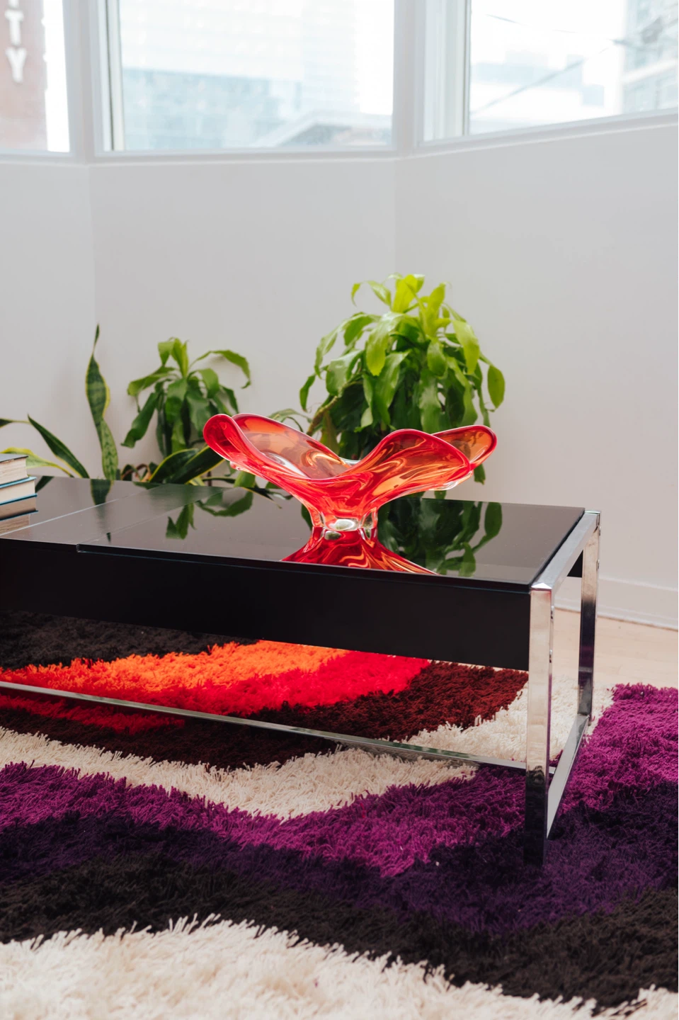 1970s Smoked Glass & Chrome Cocktail Table - photo 3